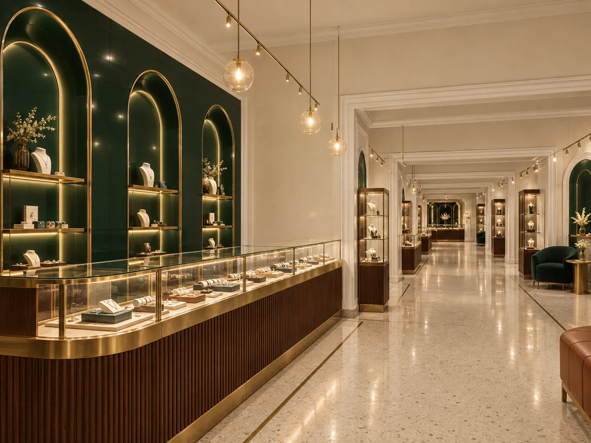 Designer jewellery counter — after, neoclassic
