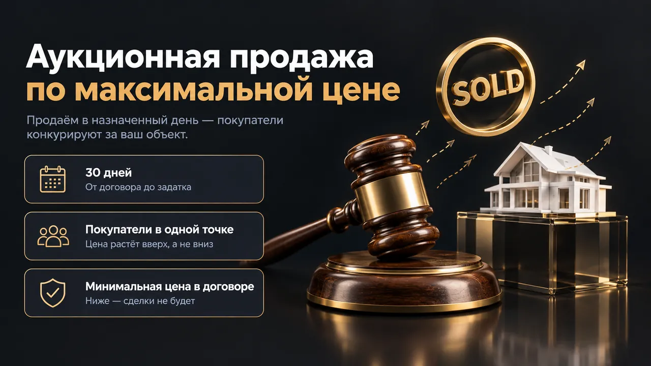Титульный слайд «Аукционная продажа по максимальной цене»