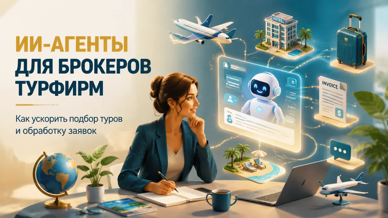 Титульный слайд «ИИ-агенты для брокеров турфирм»