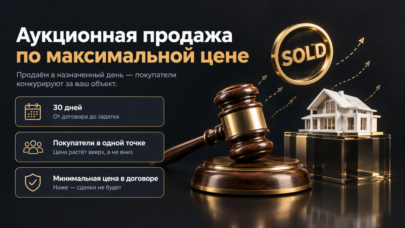 Слайд презентации «Аукционная продажа недвижимости»
